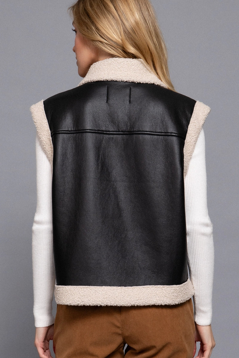 Jesalyn Faux Leather Vest