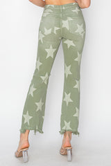 Risen Olive Star Jeans