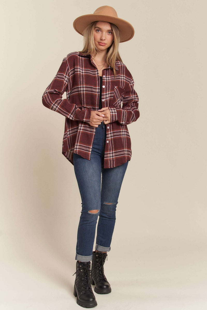 Amberly Burgundy Flannel