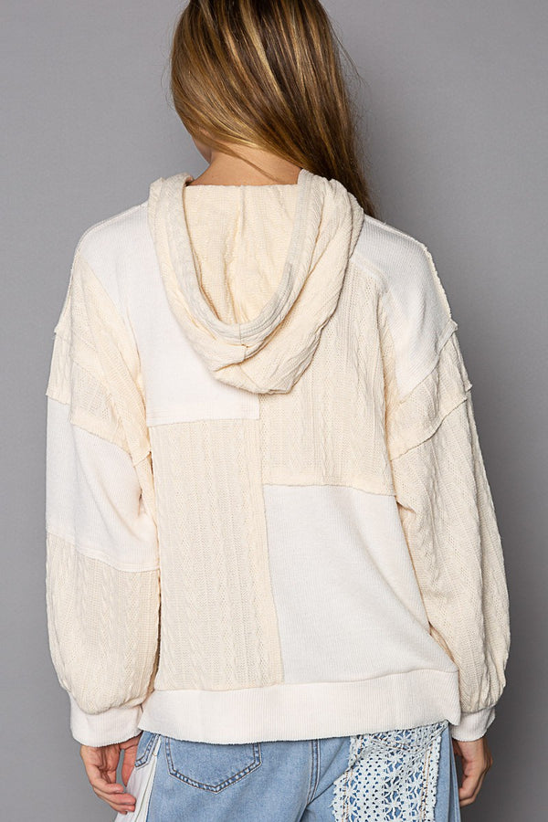 Cream Patchwork Pullover