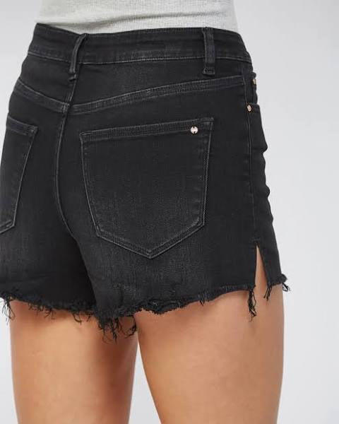 Mica Eerie Black Denim Shorts