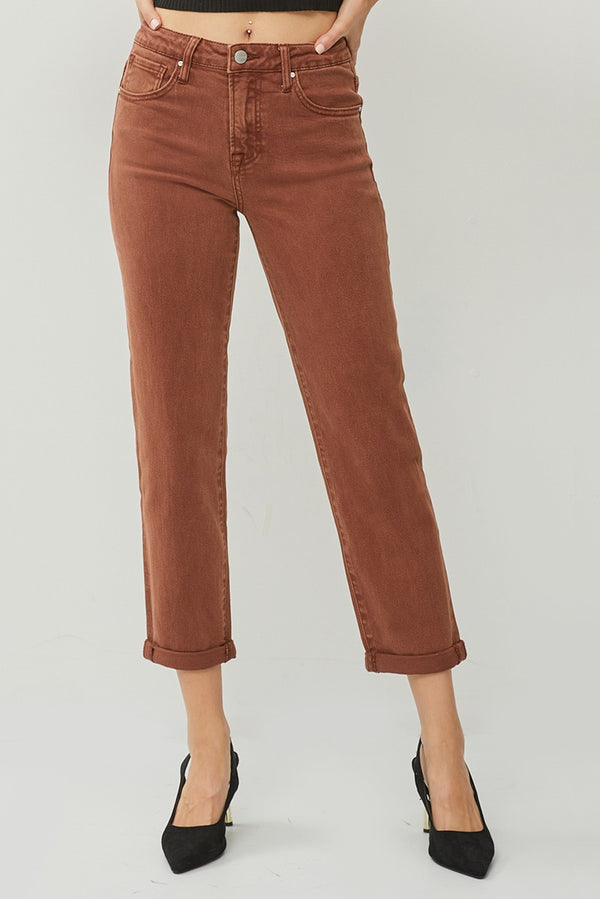 Risen Espresso Boyfriend Jeans