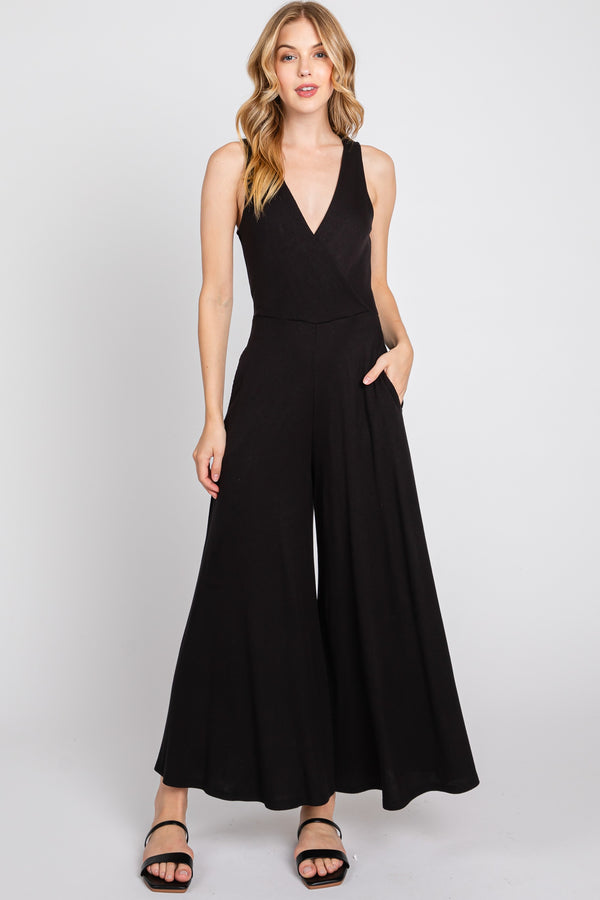 Midnight Surplice Jumpsuit