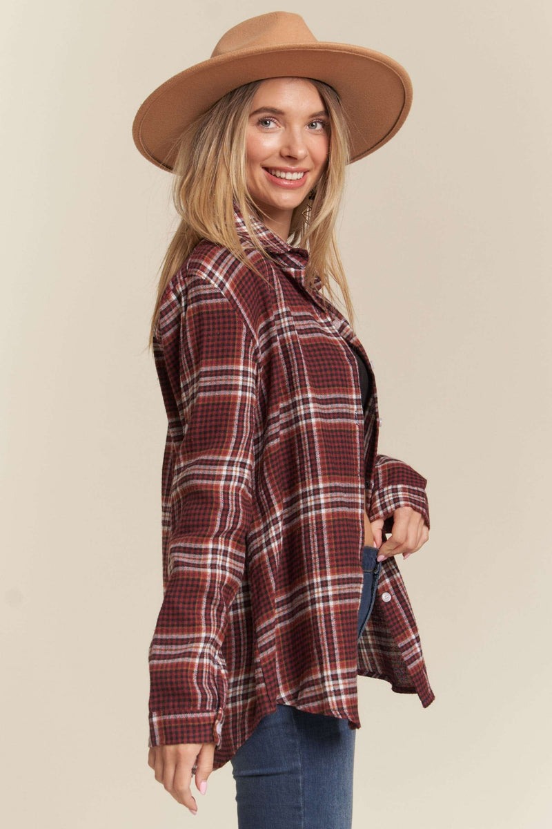 Amberly Burgundy Flannel