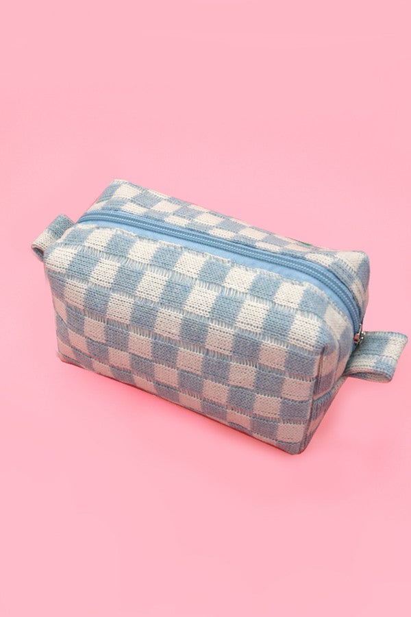 Checkered Cosmetic Bags