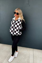 Race Way Checkered Puffer Vest