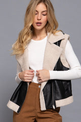 Jesalyn Faux Leather Vest