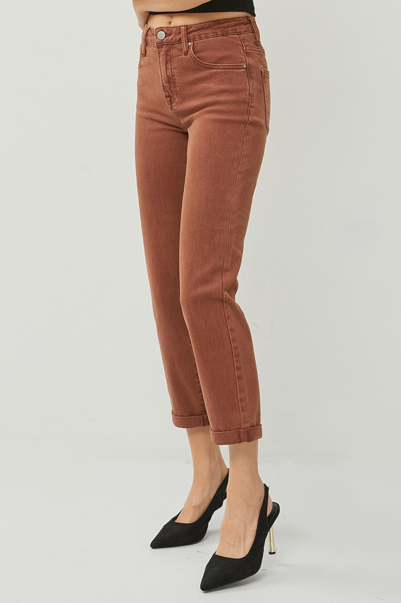 Risen Espresso Boyfriend Jeans