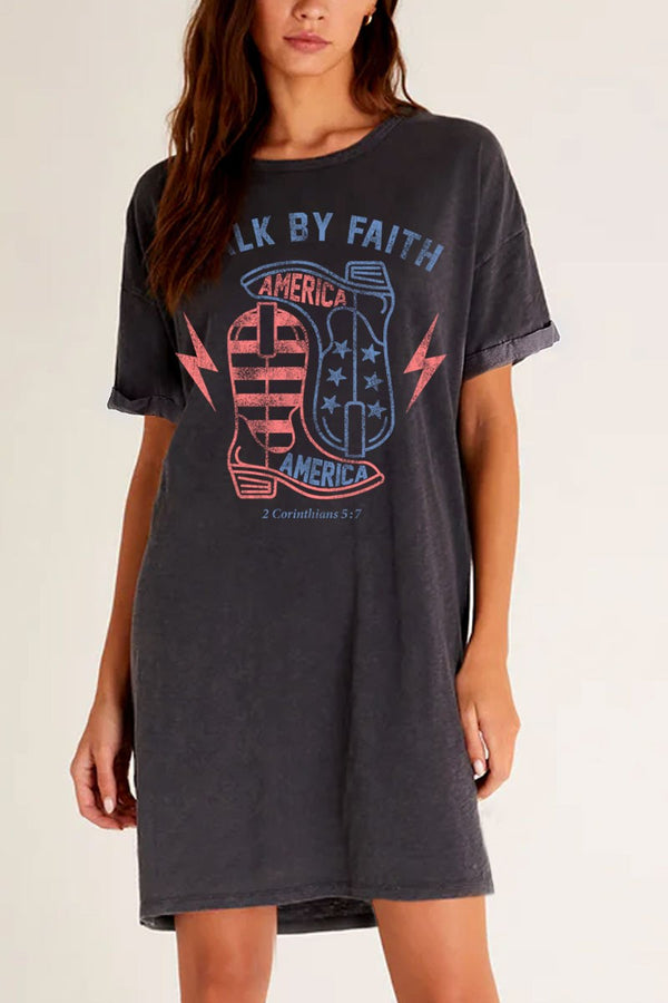 Walk by Faith T-shirt Dress