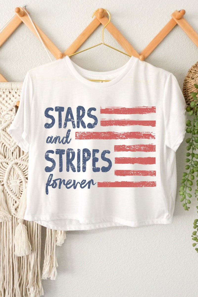 Stars & Stripes Crop Tee