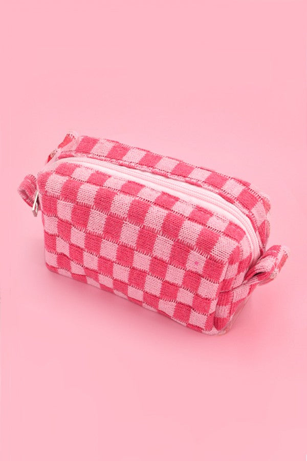 Checkered Cosmetic Bags