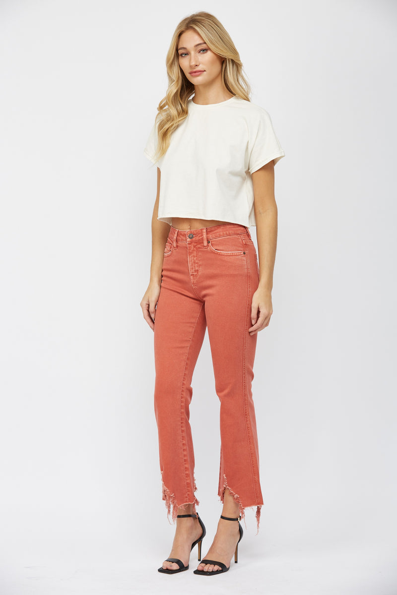 Mica Poppy Crop Flare Jeans