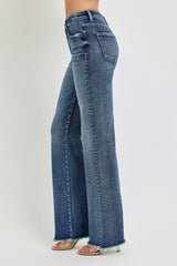 Risen Tummy Control Long Straight Jeans