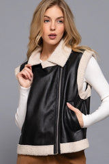 Jesalyn Faux Leather Vest