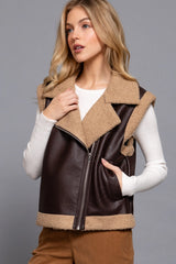 Jesalyn Faux Leather Vest