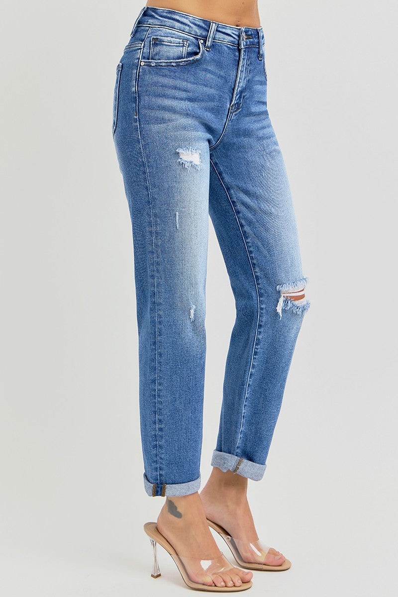 Risen Girlfriend Roll Up Jeans