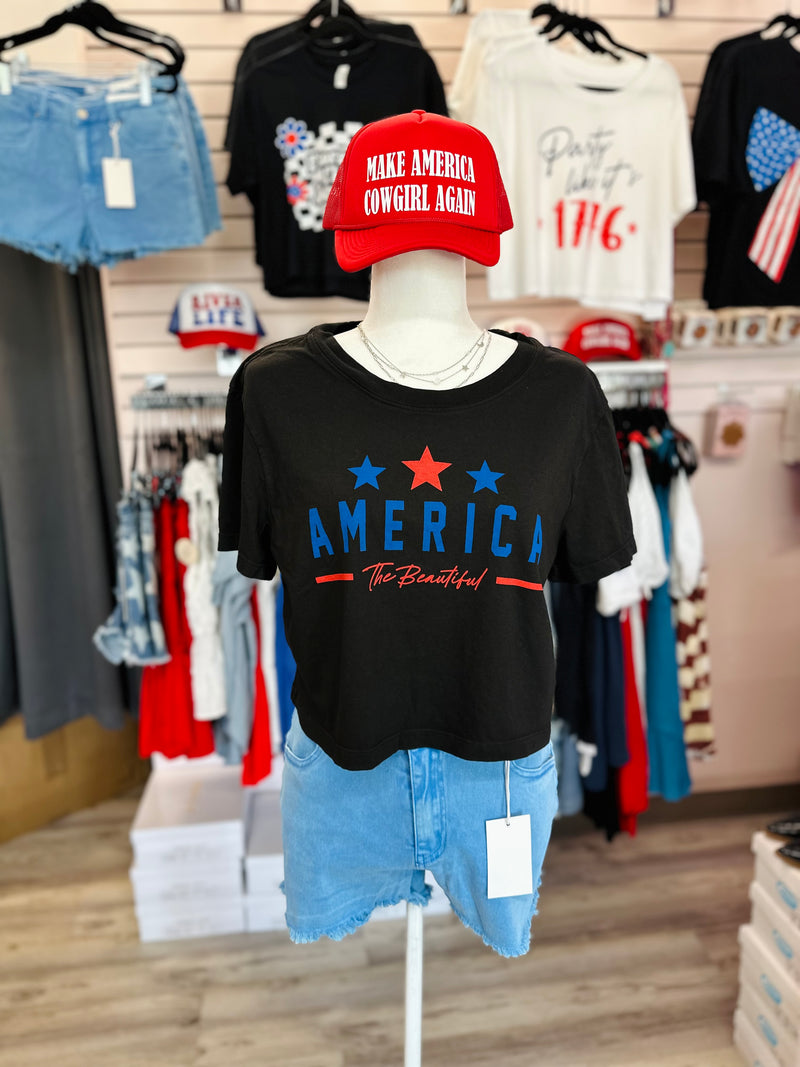 America Crop Tee