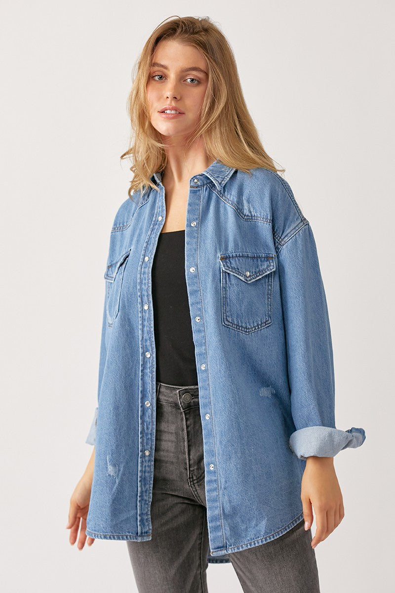 Denim Dilemma Top