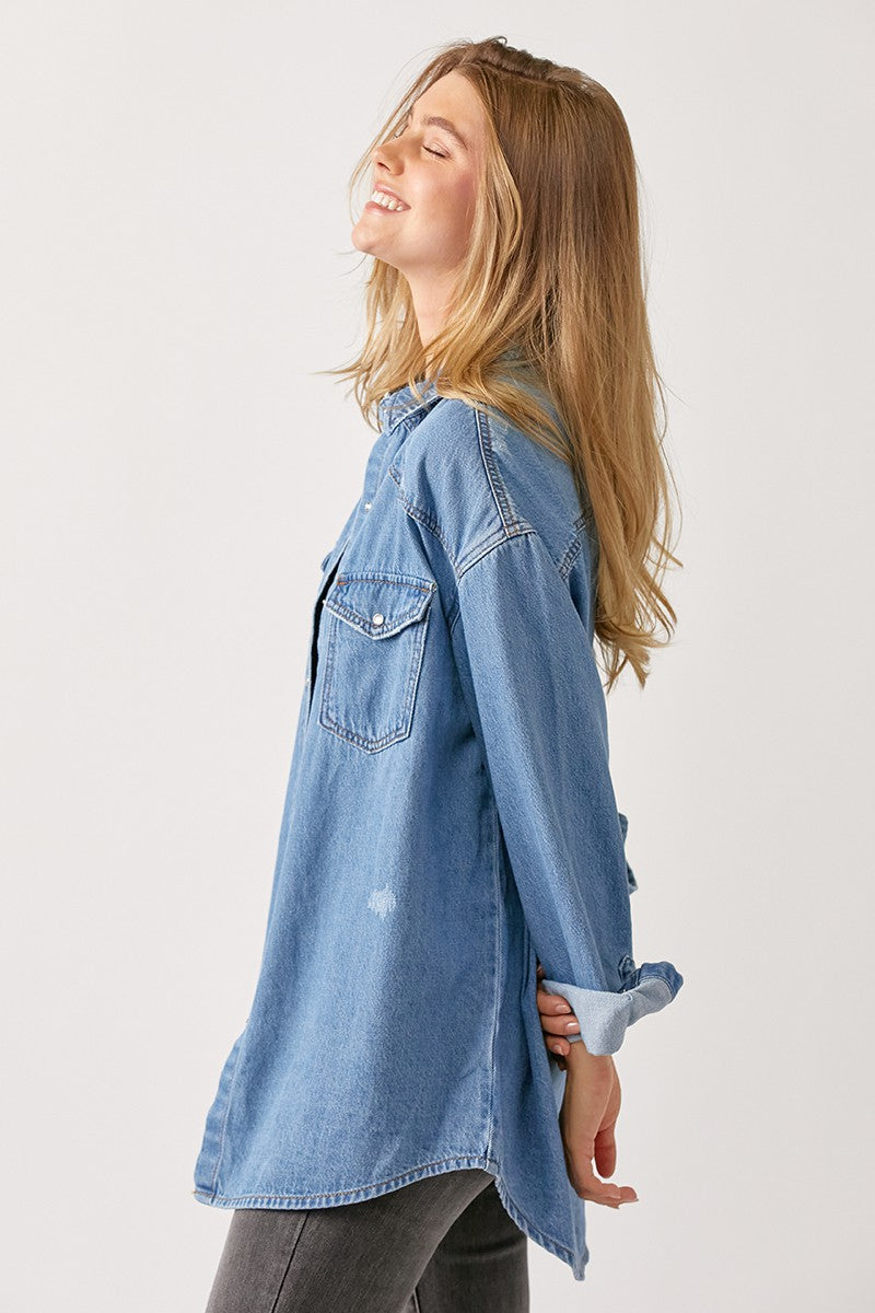 Denim Dilemma Top