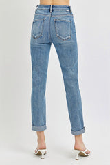 Risen Skinny Roll-Up Jeans