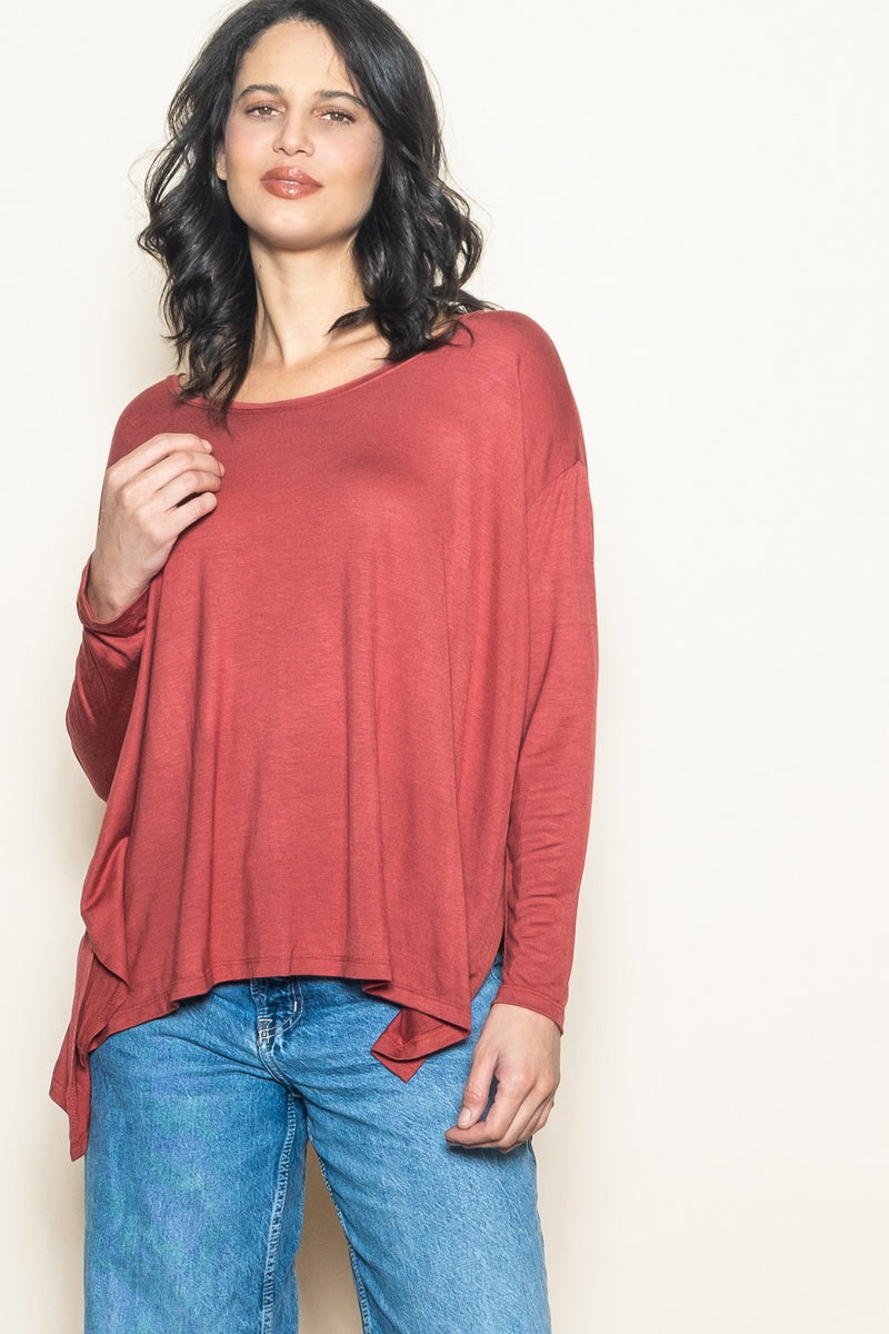 Rust Sara Slouch Top