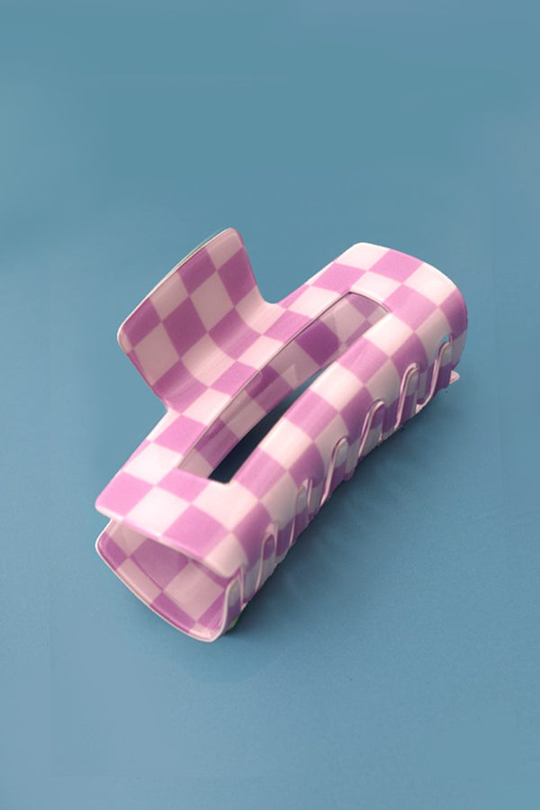 Checkered Jumbo Claw Clips