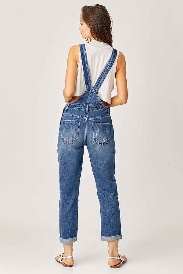 Risen Dark Wash Relaxed Fit Overalls