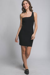 One shoulder Little Black Dress