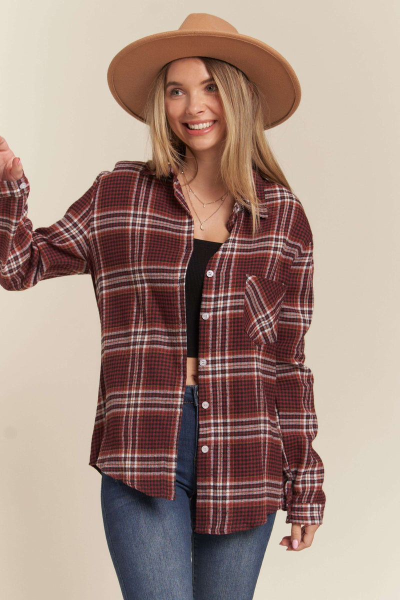 Amberly Burgundy Flannel