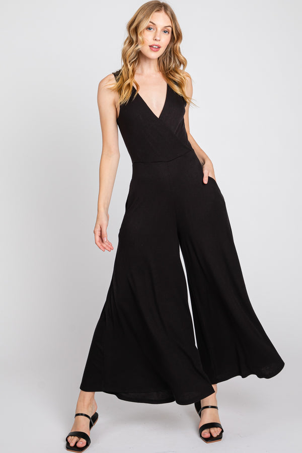 Midnight Surplice Jumpsuit