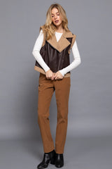 Jesalyn Faux Leather Vest