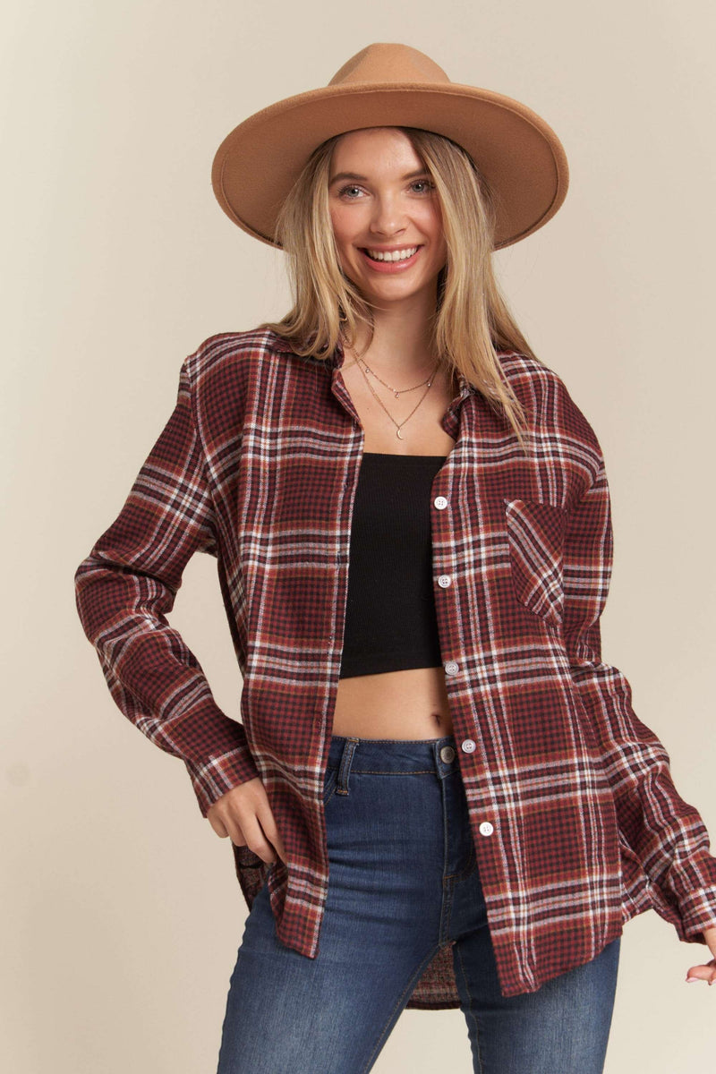 Amberly Burgundy Flannel