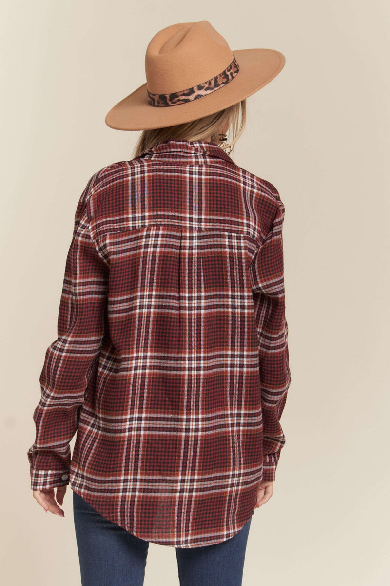 Amberly Burgundy Flannel