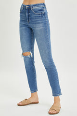 Risen Distressed Medium Wash Skinny