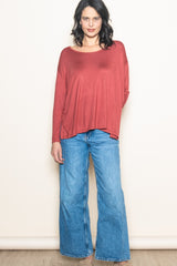 Rust Sara Slouch Top