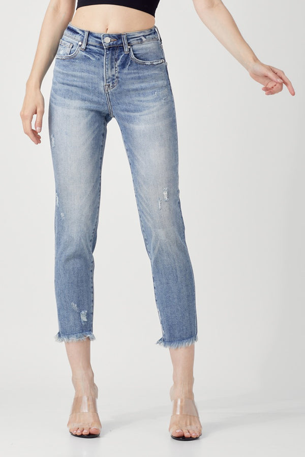 Risen Crop Skinny Jeans