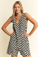 Crisp Cola Checkered Romper