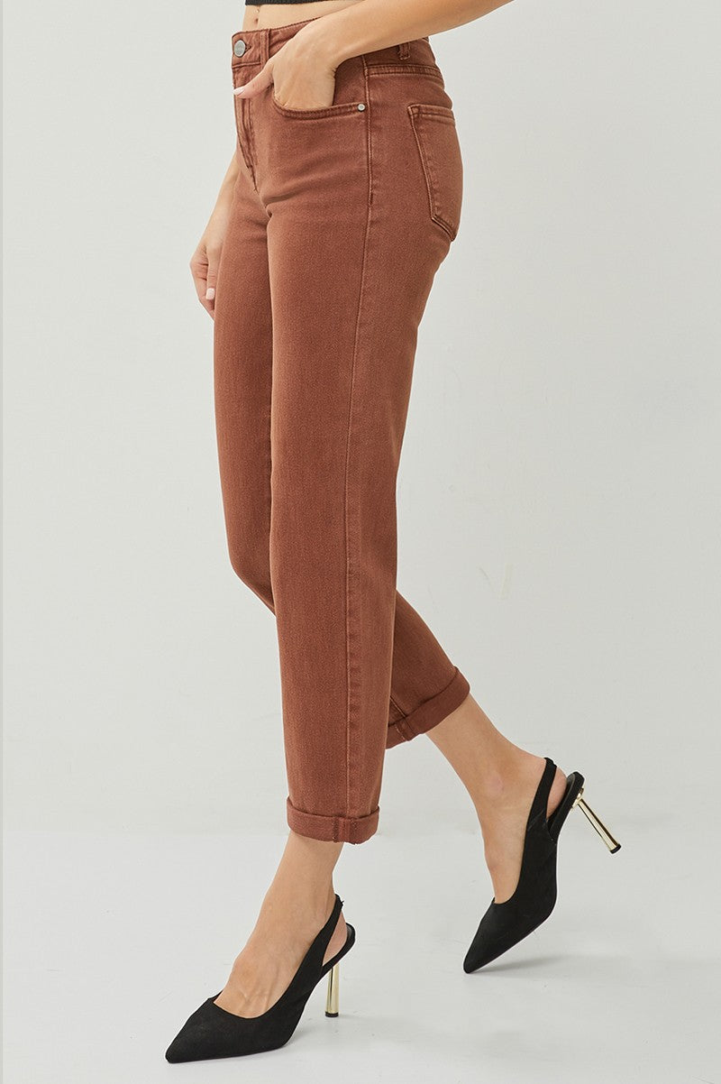 Risen Espresso Boyfriend Jeans