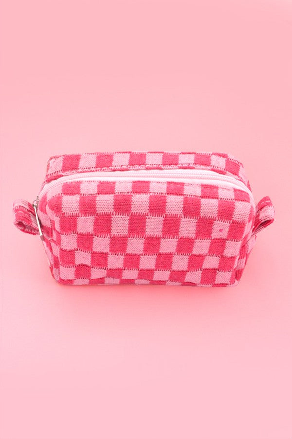 Checkered Cosmetic Bags