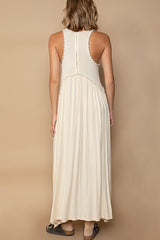 Cream Seaside Slit Maxi