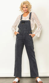 Vintage Washed Black Overalls